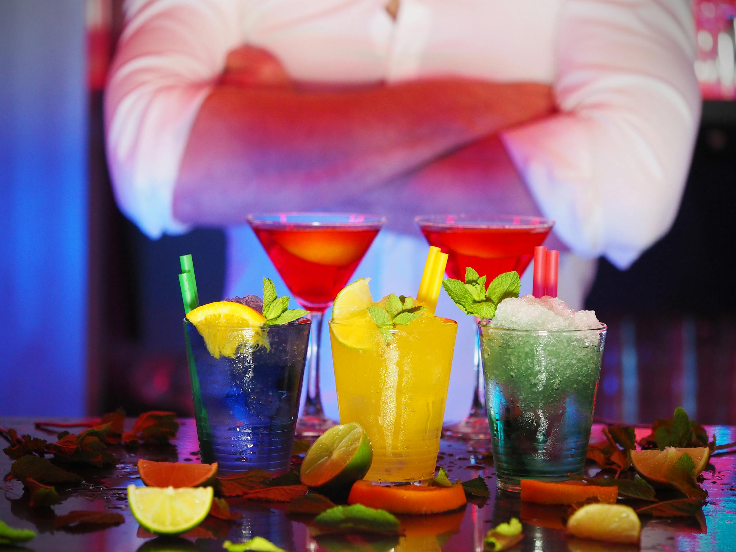 Cocktails on Bar